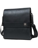 Фотография Кожаная мужская сумка на плечо черного цвета BS7301