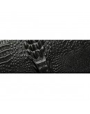 Фотография Черный кожаный мессенджер с тиснением BX1002A