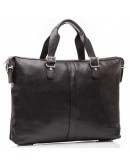 Фотография Кожаная черная мужская деловая кожаная сумка Blamont Bn004A