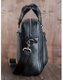 Фотография Кожаная черная матовая мужская деловая сумка Blamont Bn005AS