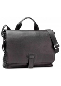 Черная кожаная сумка - портфель Blamont Bn059A