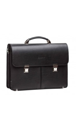 Черный деловой мужской портфель из натуральной кожи Bn063A