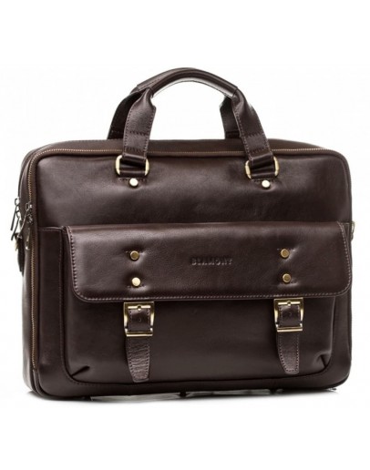 Фотография Мужская коричневая деловая сумка - портфель Blamont Bn080C