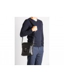 Фотография Черная удобная плечевая мужская сумка Blamont Bn093A