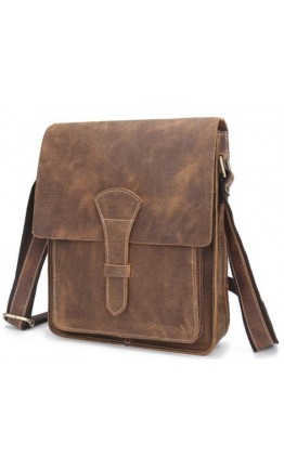 Коричневая мужская сумка на плечо, коричневая Bx007
