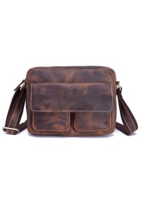Кожаная мужская сумка на каждый день, коричневая Bx008