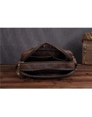 Фотография Кожаная мужская сумка на каждый день, коричневая Bx008