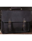 Фотография Мужской кожаный портфель коричневого цвета Bx014