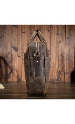 Вместительная удобная мужская кожаная сумка Bx052