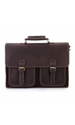 Кожаный портфель мужской, темно-коричневый цвет Bx6922