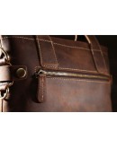 Фотография Кожаная сумка мужская коричневая Bx8029-2