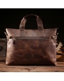Фотография Кожаная мужская сумка для ноутбука, коричневый цвет Bx8029-3