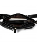 Фотография Черная мужская сумка на пояс кожаная Bx9080A