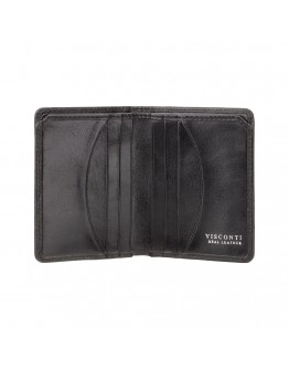 Черный кожаный кошелек Visconti CR91 Caiman c RFID (Black)