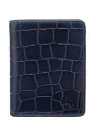 Синий кожаный кошелек Visconti CR91 Caiman c RFID (Blue)