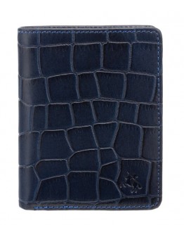 Синий кожаный кошелек Visconti CR91 Caiman c RFID (Blue)