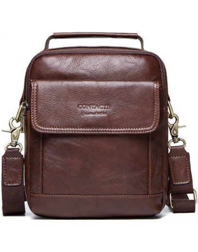 Фотография Мужская сумка на плечо бордово-коричневого цвета CS0201-1