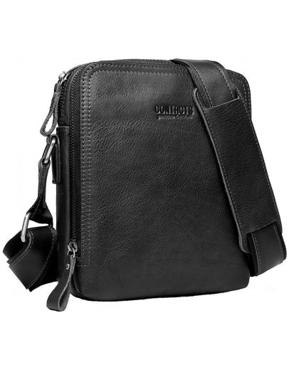 Фотография Черная кожаная сумка на плечо CS0202