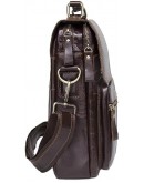Фотография Кожаная коричневая мужская сумка с клапаном CS3040