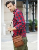 Фотография Светло-коричневая мужская сумка - барсетка CS3082