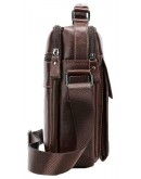 Фотография Кожаная мужская сумка на плечо коричневая CS3160