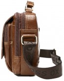 Фотография Мужская коричневая кожаная сумка на плечо CX2110