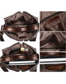 Фотография Удобная кожаная коричневая мужская сумка CX2170