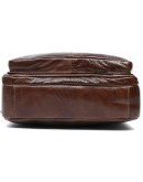 Фотография Кожаная коричневая вместительная мужская сумка CX2200