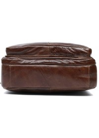 Кожаная коричневая вместительная мужская сумка CX2200