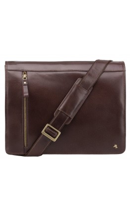 Добротная сумка на плечо коричневая Visconti ML23 Carter (brown)