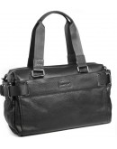 Фотография Кожаная черная мужская большая сумка для ручной клади DB09A