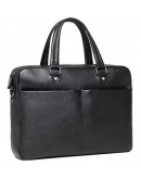 Фотография Мужская черная кожаная деловая сумка RB DF01-0125A royal