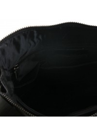 Черная кожаная мужская сумка планшет DH_006