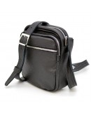 Фотография Черная кожаная мужская сумка на плечо Tarwa FA-8086-3mds
