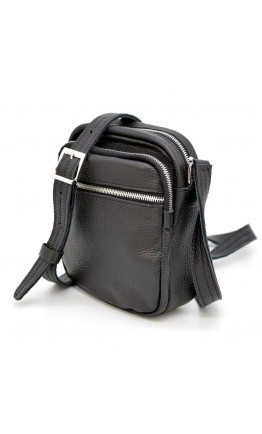 Черная кожаная мужская сумка на плечо Tarwa FA-8086-3mds