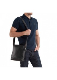 Черная кожаная сумка мужская классическая G1157AN