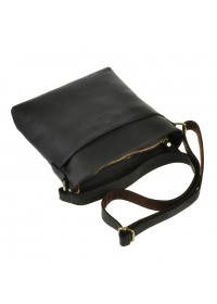 Черная кожаная сумка на плечо без клапана G1166
