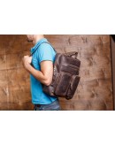 Фотография Коричневый рюкзак для мужчины из кожи G2107B