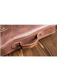 Коричневый кожаный мужской портфель G8870B