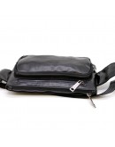 Фотография Черная кожаная удобная сумка на пояс Tarwa GA-8137-3md