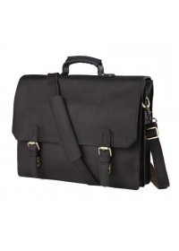 Кожаный портфель мужской черного цвета GA2095A