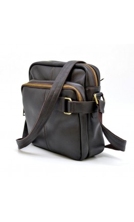 Кожаная коричневая мужская сумка на плечо Tarwa GC-6012-3md