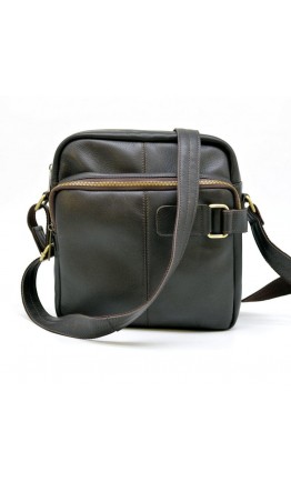 Кожаная коричневая мужская сумка на плечо Tarwa GC-6012-3md