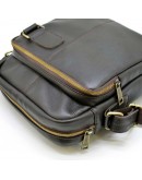 Фотография Кожаная коричневая мужская сумка на плечо Tarwa GC-6012-3md
