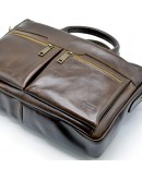 Фотография Кожаная деловая сумка коричневая для документов Tarwa GQ-7122-3md