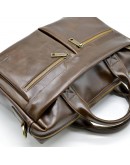 Фотография Кожаная деловая сумка коричневая для документов Tarwa GQ-7122-3md