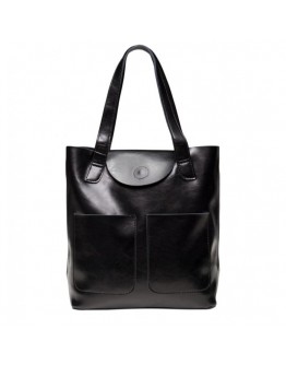 Черная кожаная женская сумка GR-0599A
