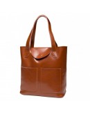 Фотография Светло - коричневая кожаная женская сумка GR-0599LB