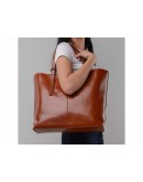 Фотография Кожаная коричневая женская сумка GR-2011LB
