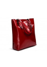 Красная кожаная женская удобная сумка GR-8098R